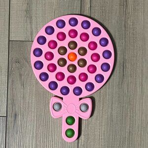 2/$18 💥♻ EUC Jumbo 12.25" Lollipop Pink Giant Pop It Fidget Sensory Toy | 4633